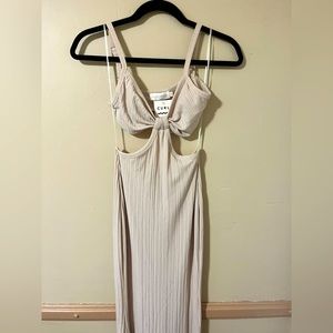 Beige Maxi Cutout Dress